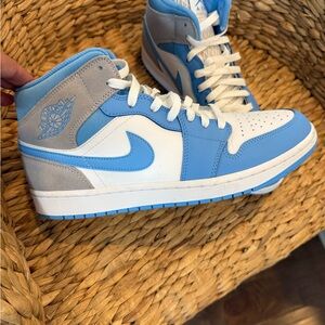 Nike Air Jordan Blue and White High-Tops